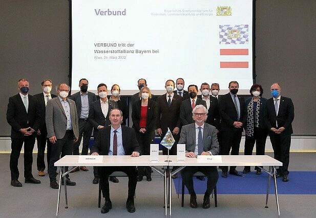 Foto: Besuch von Bayerns Staatsminister Aiwanger beim VERBUND © VERBUND