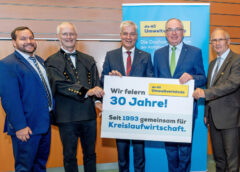 Foto: NÖ Abfallwirtschaftsverein - Lorenz Wachter, Roland Pomberger, Anton Kasser, Stephan Pernkopf, Roman Stachelberger © Georg Pomaßl