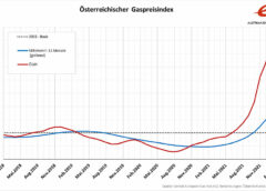 Grafik: Österreichischer Gaspreisindex (GPI) per Februar 2022