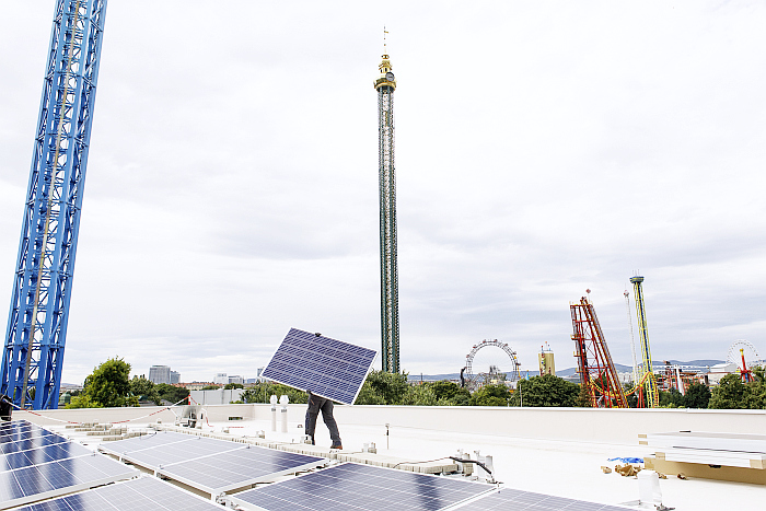 Foto: Photovoltaik im Prater © Wien Energie, Max Kropitz