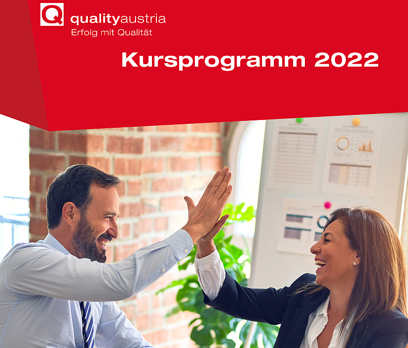 Foto: Quality Austria Kursprogramm 2022, Cover quer / © Unsplash_krakenimages - Gestaltung: Quality Austria